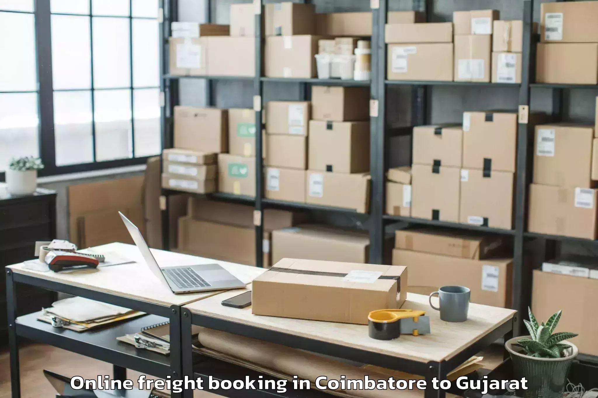 Hassle-Free Coimbatore to Savli Online Freight Booking